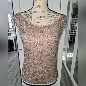 Alice + Olivia Open Back Sequin Top